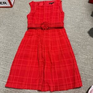 Nanette Lenore red sleeveless dress with belt